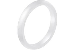 Joielavie Bague Anneau Céramique Rose Bleue Noire Blanche Demi Jonc 3MM Alliance Fiançailles Mariage Couple Bijoux Homme Femme