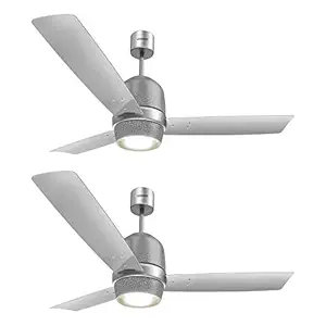 Luminous New York Manhattan 1200mm Ceiling Fan (Moonlight Silver, Pack of 2)