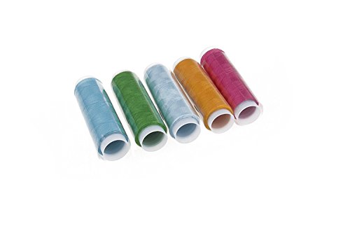 Luxbon Nähgarn Sortiment Box mit 39 Spulen 200 Yard Regenbogen Farben couture 402 Diskussion Fäden sticht Ärmel, unterwegs polyester Nähmaschine Draht-Stricktechnik Maschinen Haushaltsthermometer mit Gold und Silber Rayon Stickerei - 5