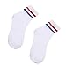 Produktbild VWH Damen Herren Fußball Rugby Socks Strümpfe Sport Tights Stripes Socken (Damen weiß-rot blau)