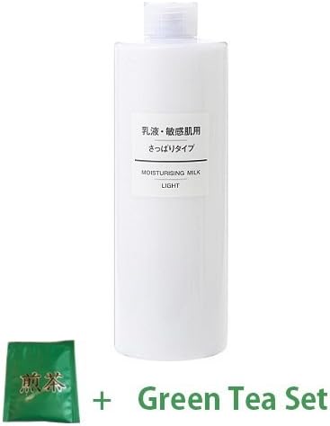 Nmark Muji Sensitive Skin Milk Large Capacity 400ml - Clear (Green Tea Set)