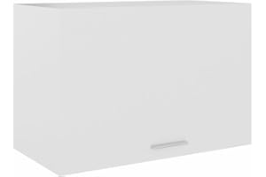 Keketa Kitchen Cabinet, Wall Mounted Kitchen Cabinet, Hanging Cupboard Storage Cabinet, Wall Mounted Upper Kitchen Unit White 60x31x40 cm Engineered Wood