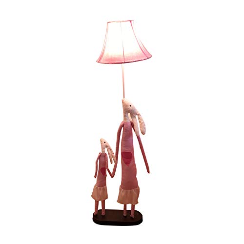 Preisvergleich Produktbild Cartoon Eltern-Kind Stehlampe Kinderzimmer Tischlampe einfach und schön Schlafzimmer Nachttischlampe energiesparende Nachtlicht (Farbe : Light pink)