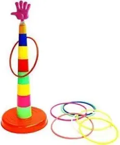 Wizme Kids Ring Toss Throw Game Playing Fun for Girls Boys Adults, Return Gift Item (Multicolor) Pack of 1