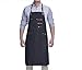 Produktbild KSMYZX-S-XXL Multifunktionsschürze, schwarzes Denim, Rindsleder, Kompression, verschleißfest, Frostschutzmittel, Werkstatt, Café, Restaurant, Friseur, Werkzeugmaschine, Industrieschürze