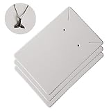 Color: Papel, Blanco, Negro Juego de 100 tarjetas para pendientes, multifuncionales, portarrollos de papel, para diario, collar, pendientes, tarjetas gráficas