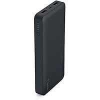 Belkin Pocket Power Bank - Batería externa portátil de 15000 mAh (carga rápida, certificado de seguridad para iPhone X/ 8/ 7, iPad, Samsung Galaxy S9/ S8/ S7), negro