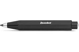 Kaweco Portaminas Skyline Sport Black 3,2 mm 5B I Portaminas de plástico en diseño octogonal I Portaminas de 10,5 cm I Portaminas recargable negro