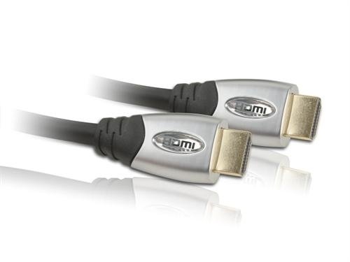 HDGear HC0050-10 - HDMI Kabel mit Ethernet Kanal, beidseitiger HDMI-A Stecker aus Metall (10m) schwarz