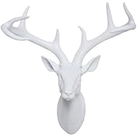 Kare 31066 - Cabeza de reno (0,45 x 0,4 x 0,2 m, de poliresina), color blanco