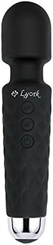 Wand Massager for Women, Water resistant Rechargeable Personal Electric Wand Massager with Multi Speed Powerful Vibration for Body Therapeutic, Muscle Aches &amp; Sports Recovery - Black