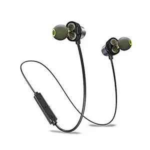 Probus X690BL Dual Driver Wireless Bluetooth Earphone with Intelligent CSR Chipset and IPX 5 Splash-Proof  Black