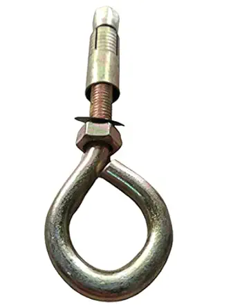 Q1 Beads 4 Pack 10 mm Zinc Plated Fastener Nut Bolt Hook for Wall Round Ring Type Anchor Fastener Nut Bolt for Ceiling , Swing & Multipurpose( 45Inches, LxW 125 x 10 mm) Zinc Plated Round Ring Type Anchor Fastener Nut Bolt for Swing & Multipurpose( 5 Inches, LxW 125 mm x 10 mm)