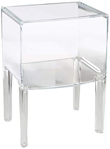 Kartell Ghost Buster Mesita de Noche, Rojo Transparente, 55 x 84 x 46 cm