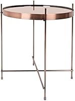 Zuiver 2300038 Cupid Table Basse Verre Cuivre 43 x 43 x 45 cm Taille M