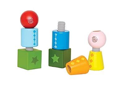 Hape Preschool - 3602658 - Jeu de Construction - Set à Visser Contient 8 Cubes