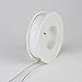 Produktbild Inter Flowers - 1 Rolle Dekoband - Satin Silber - 25mm x 20m / Drahtkantenband mit Lurex, Tischband, Schleifenband, Geschenkband - Breit, deko DIY, Zum basetln für Hochzeit, Geburtstage, Blumen