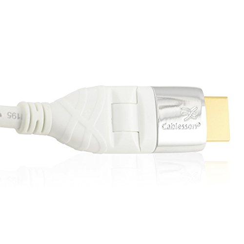 Mackuna Flex Plus 0.5M (0.5 Meter) Erweiterungskabel HDMI mit drehbaren Stecker – Audio – Video **24K Gold** mit Ethernet (Neueste Version 2.0 / 1.4a 21Gbps) 1080p, 4k2k, PS4, XBOX ONE, DVD, Blu-ray, SKY HD, UHD, FULL HD LCD, Plasma & LED TV, 3D TV, ARC, Dolby TrueHD Audioübertragung - 6
