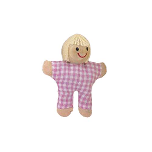 Preisvergleich Produktbild Happy Event Holzmöbelpuppen Haus Familie Miniaturmenschen Puppe Spielzeug für Kinder (G)