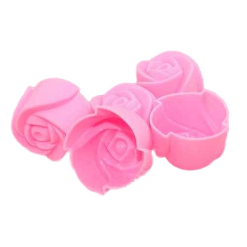 10X Silikon Rose Muffin Cookie Cup Kuchen Backen Form Schokolade Jelly Mould Maker - 4