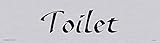 arquitectónico - Letrero para puerta con acabado de metal cepillado/Fondo, texto en letra positiva, negro - Gazelle