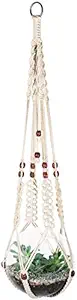 ecofynd Macrame Cotton Plant Hanger [Without Pot] | Rope Flower Pot Holder for Indoor Outdoor Balcony Garden Wall Without Tassel