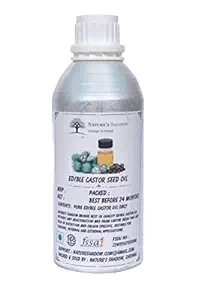 Natures Shadow - Cold Pressed Edible Castor Oil for Cooking, Internal and External Purposes - Paraban Free - No Mineral Oil (250 ML)