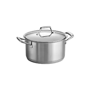 Tramontina Covered Stock Pot Stainless Steel Induction-Ready 8 Quart, 80101/011DS