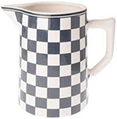 Kom Amsterdam 3774 Jug 1 Litre Diameter 11 x 15 cm Grey Damier