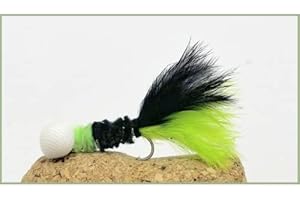 TROUTFLIES UK LURE FLIES Booby Trout Flies, 6 Pack Two Tone Future Viva, Size 10 Black and green, For Fly Fishing