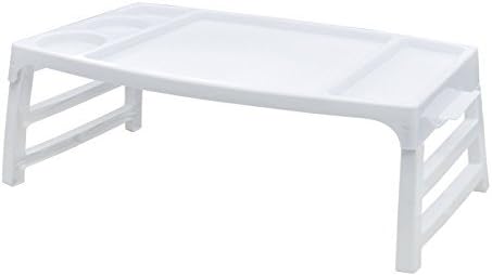 Perfect Life Ideas Folding Serving TV Tray Table for Snacks Food Breakfast in Bed at Home Hospital Wheelchair Couch Game Dinners - Laptop Computer Stand Lap Desk - Recessed Cup Holder Compartments