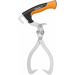 Fiskars Pince de manutention pour bois, Étui inclus, Noir/Orange, WoodXpert, 1003625