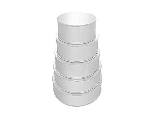 EURO TINS 5 Backformen Rund f?r mehrst?ckige Hochzeitstorte – 5er-Set - 2