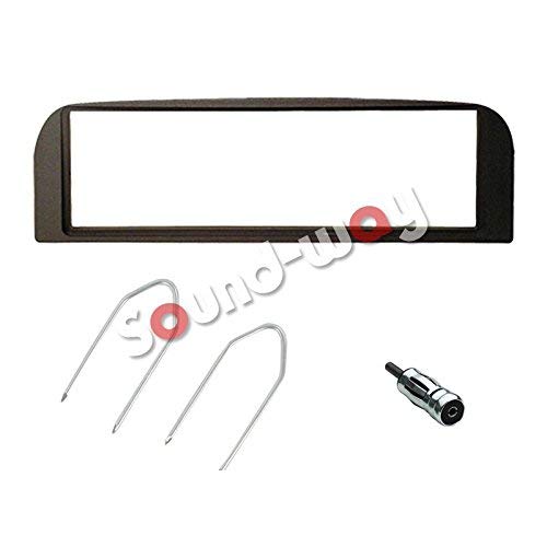 Sound Way Kit Montaggio Autoradio, Mascherina 1 DIN, Adattatore Antenna, Chiavi di Smontaggio Compatibile con Alfa Romeo 147, Alfa GT