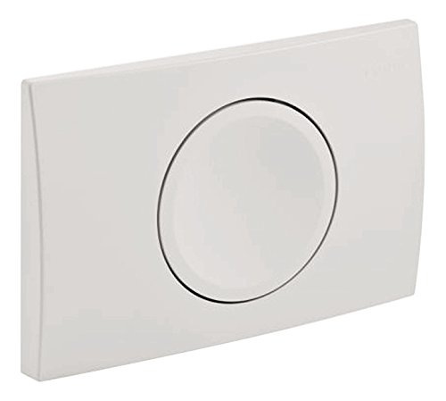 Geberit Betätigungsplatte Delta11, Kunststoff für Start-Stopp-Spülung, Betätigung von vorne, inklusive komplettem Montagezubehör, 1 Stück, GEB115120111