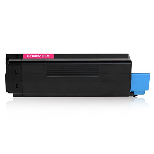4 Toner kompatibel zu OKI C3100, C3200, C5100, C5200, C5250, C5300, C5400, C5450, C5510 – Schwarz 6.000 Seiten, Color je 6.000 Seiten - 4