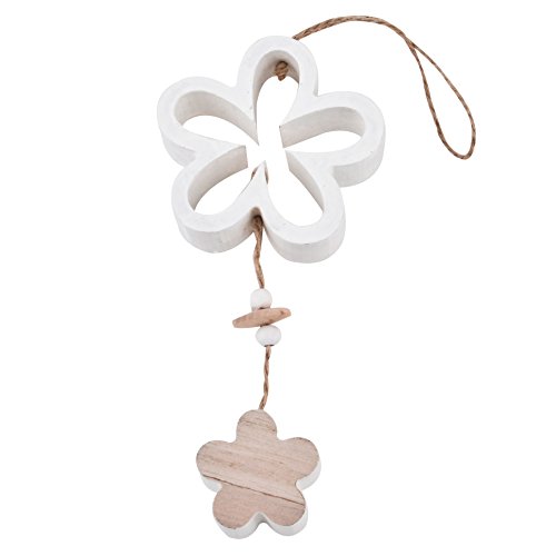 Blume Sweet Design Deko Anhänger Holz 20x8x2cm (Weiss)