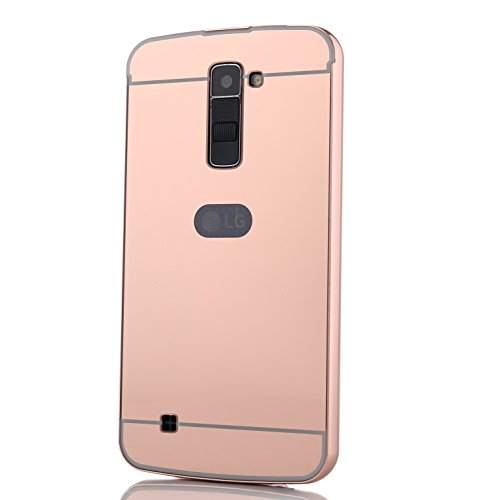 Funda Espejo para LG K10 2016 Aluminio Metal Carcasa Color Rosado reviews Funda Espejo para LG K10 2016 Aluminio Metal Carcasa Color Rosado