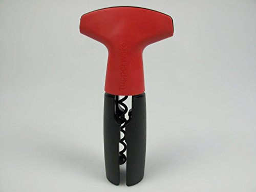TUPPERWARE Küchenhelfer Öffner Flaschengeist rot-schwarz D144 Korkenzieher 15260