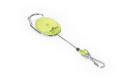 DURABLE - 832704 - JOJO STYLE CON MOSQUETÓN. Cordón extensible con mosquetón. Longitud: 80 cm. Color: amarillo.