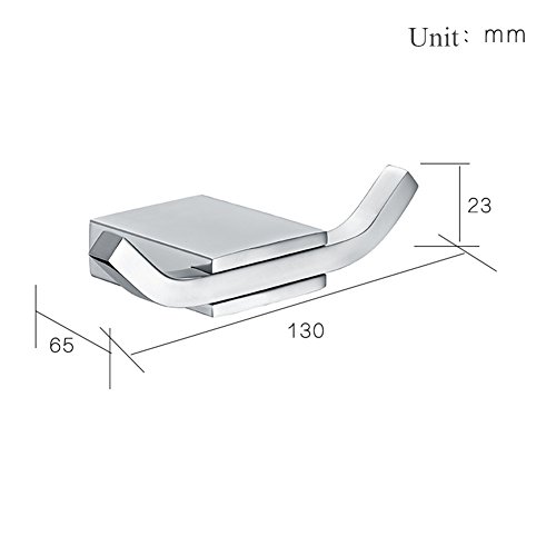 Aothpher 304 Edelstahl verchromt Handtuchhaken, Modern Chrom Handtuch Robe Luxus Quadrat Badezimmer Zubehör - 5