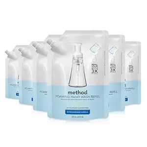 Method Naturally Derived Foaming Hand Wash Refill, Sweet Water, 28 oz. (Pack of 6)