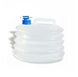 Asa de transporte cómoda tininna Outdoor portátil plegable Clear Bidón plegable) de agua Bidón - Bidón de agua con grifo para camping senderismo, 15 L
