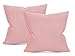 Produktbild Doppelpack - Alcatraz Kissenhüllen in Wildleder-Optik - unifarben - in 10 zeitlosen Farben und 3 verschiedenen Größen - Elegante Wohndekoration in dezentem Design, ca. 48 x 48 cm, Rose
