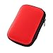 Produktbild Winice Tragbarer Tragekoffer für Kopfhörer, Small Protective Storage Holder Box-Tasche für Kopfhörer, Ohrhörer, USB-Sticks, Kabel - Rot