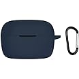 Prolet Earphone Case Cover Compatible for Boat Nirvana Ion, Soft Silicone Skin Case Cover Shock-Absorbing Protective Case with Keychain-Blue