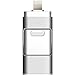 Produktbild SpLYJ Externer Speicher USB-Flash-Laufwerk kompatibel mit iPhone IPad IOS MacBook Android Type-C und USB Memory Stick (Farbe : Silber, größe : 128GB)