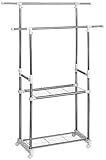 ✔️ [ STABIL UND BELASTBAR ] : Der robuster Garderobenständer aus Chrom kann bis zu 20 kg. belastet werden und verleiht Ihrem Zuhause modernen Stil.