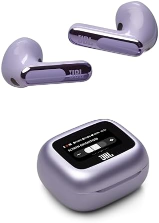 JBL Live Flex 3 Cuffie Wireless Bluetooth, 50 Ore di Autonomia, con Cancellazione Adattiva del Rumore e High-Resolution JBL Signature Sound, Impermeabili IP54, Viola