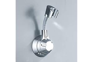 Wansiven Hand Shower Holder, 360° Adjustable Shower Holder Strong Paste Shower Head Holder No Drilling Universal Shower Holder Wall Mount ABS Plastic